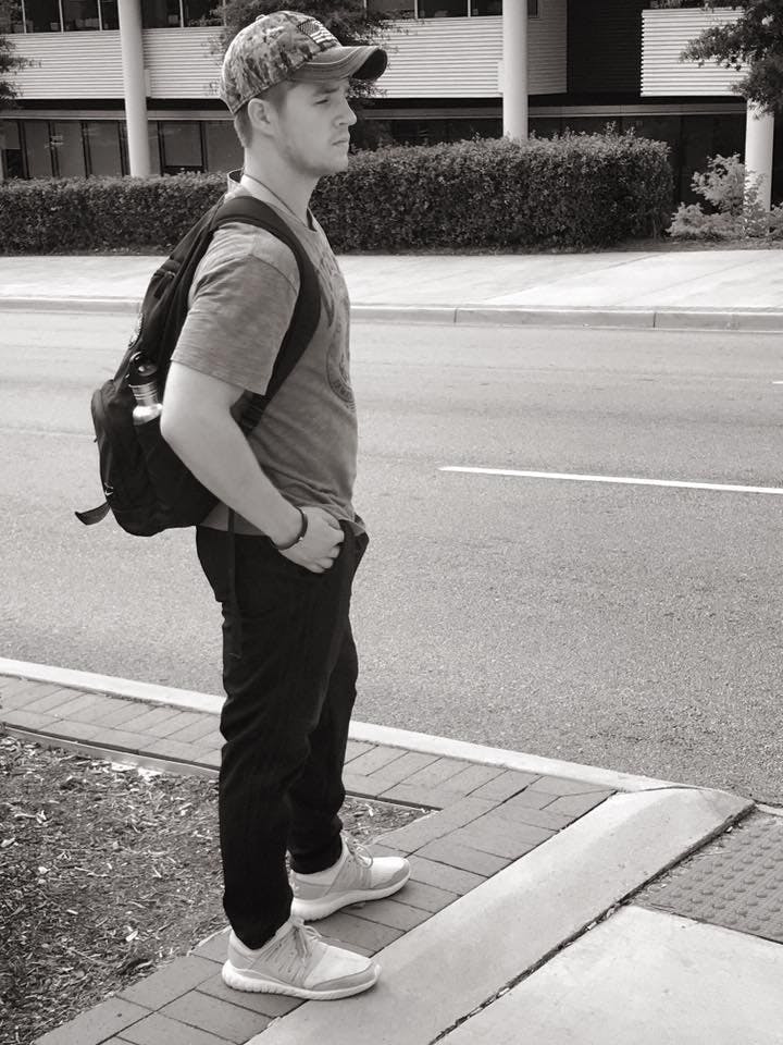 Cannon snapped a candid photo of the student who donated his food.