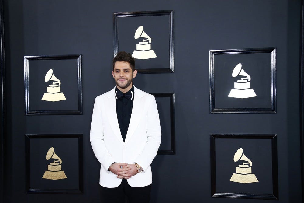 Thomas Rhett during the arrivals at the 59th Annual Grammy Awards at Staples Center in Los Angeles on Sunday, Feb. 12, 2017. (Marcus Yam/Los Angeles Times/TNS)
