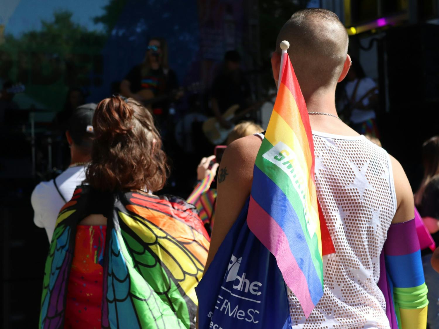 Thousands of people attend South Carolina Pride Festival, an event dedicated to celebrating the LGBTQIA+ community and advocating for LGBTQIA+ equality.