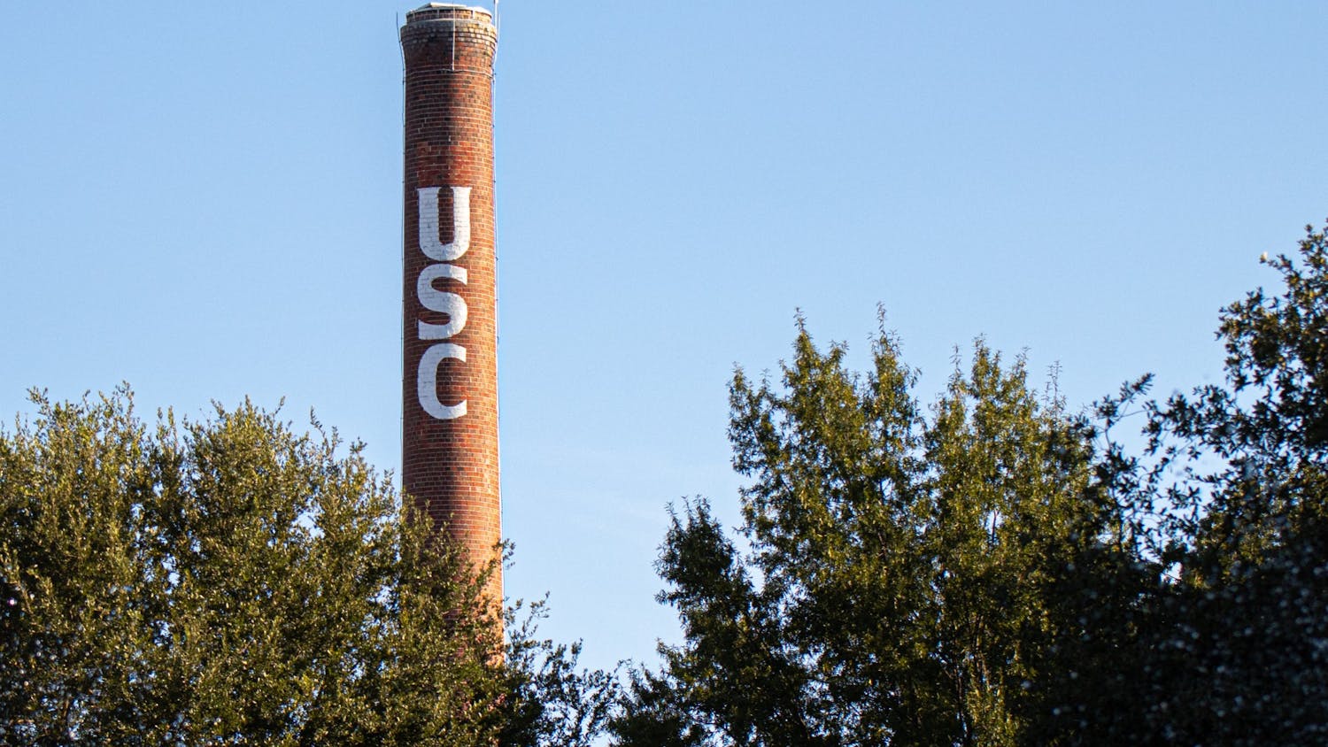 FILE— The USC smokestack stands above the University of South Carolina's Columbia campus.