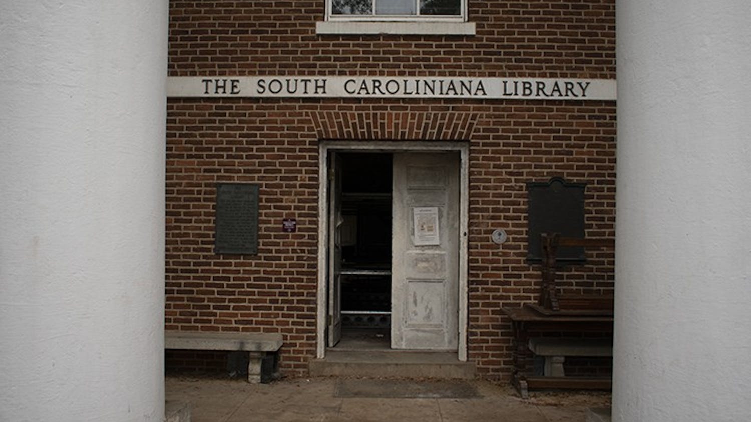 The South Caroliniana Library located on the Horseshoe is currently undergoing construction. The library is often used as a place for research.