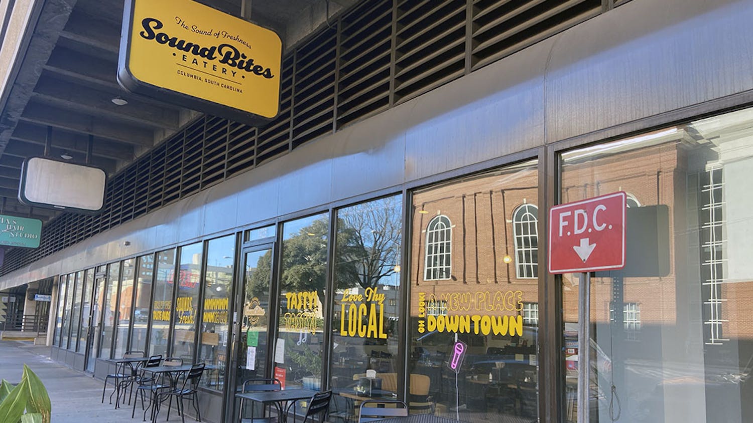 Sound Bites Eatery, located on Sumter Street, serves gourmet meals made with locally-grown ingredients. At a reasonable price, this healthy restaurant is great for college students.