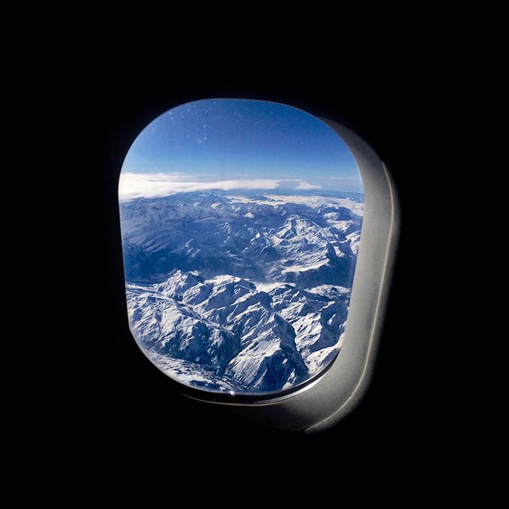 Flying over the Swiss Alps