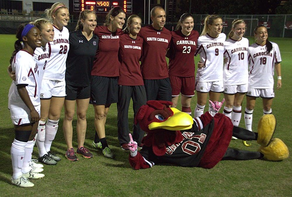 <p>Head coach Shelley Smith was proud of the performance her seniors put on for the win against Tennessee 4-0.</p>