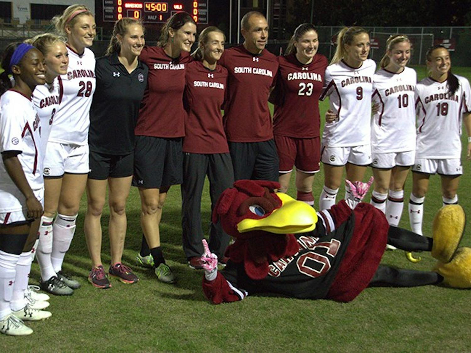 Head coach Shelley Smith was proud of the performance her seniors put on for the win against Tennessee 4-0.