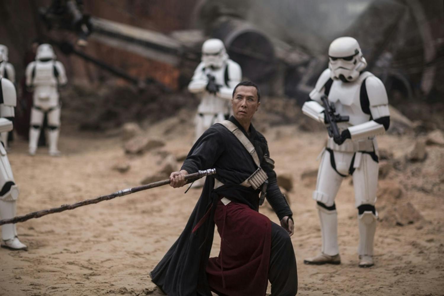Donnie Yen as Chirrut Imwe in the film "Rogue One: A Star Wars Story." (Jonathan Olley/Lucasfilm Ltd.)