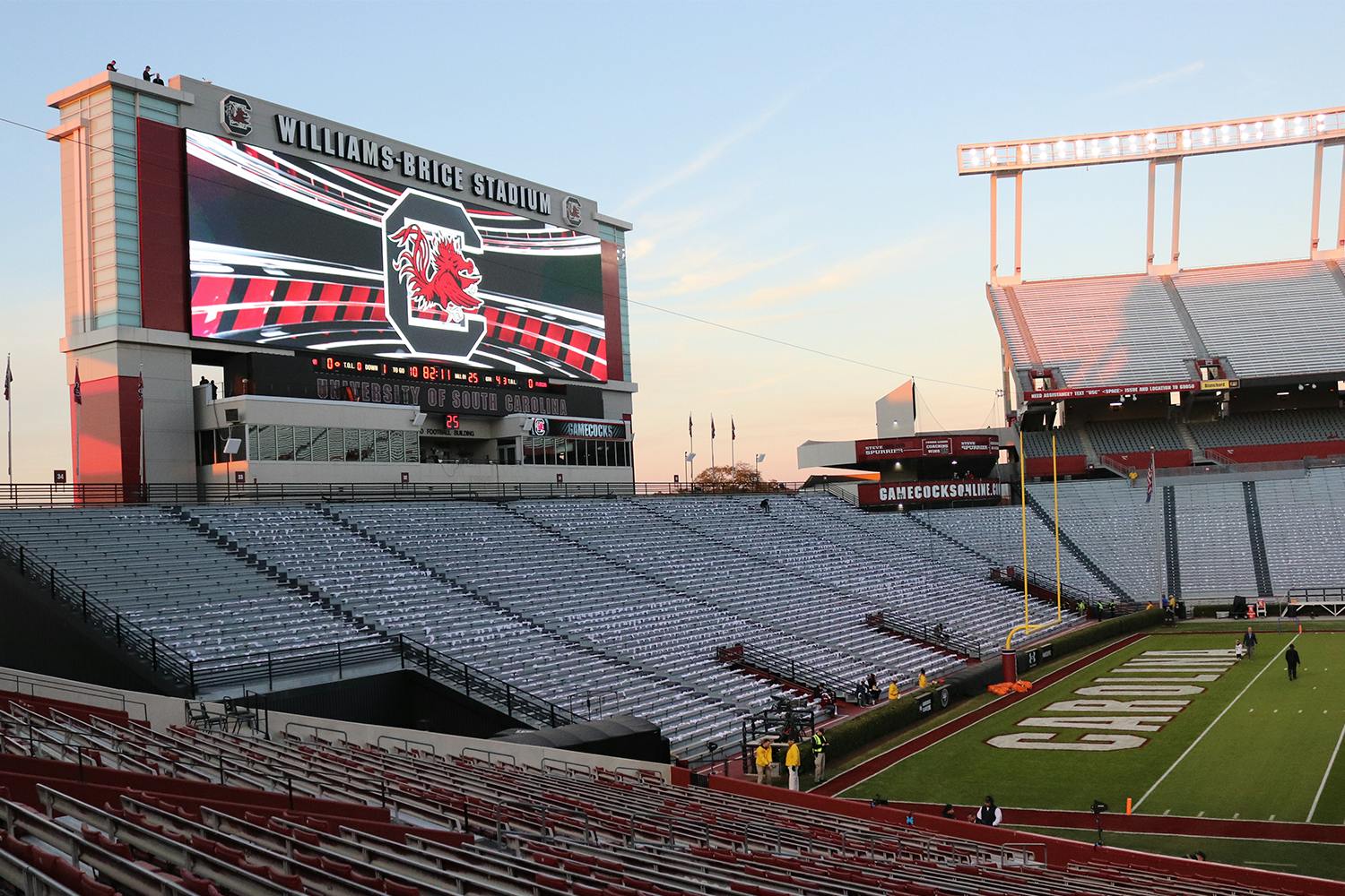 FILE — The inside of an empty Williams-Brice Stadium at the University of South Carolina in Columbia, South Carolina. 