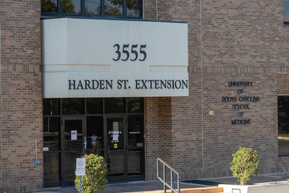 <p>The University of South Carolina School of Medicine's newest addition sits on Harden Street Extension on Sept. 22, 2024. This will be the latest location of the Brain Health Network, led by researchers from the School of Medicine.</p>