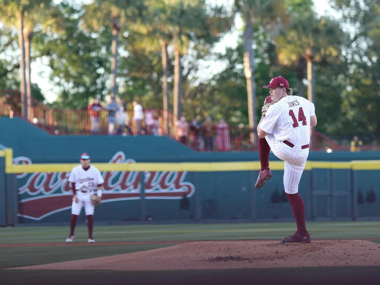 The ɫɫƵ baseball team played a two-game series against the Texas A&amp;M Aggies on Friday, April 5, and Saturday, April 6, 2024. The ɫɫƵs fell in both matchups, losing 2-9 and 3-6, respectively. The Aggies scored 7 runs in the first three innings on Friday, all but securing its win. On Saturday, senior infielder Gavin Casas hit South Carolina's first pinch-hit home run since the its game against Florida on May 19, 2022, but it wasn't enough to push the ɫɫƵs ahead of the Aggies. Next up, South Carolina will face UNC on April 9, 2024, at 7 p.m. on the road at Truist Field in Charlotte, North Carolina.