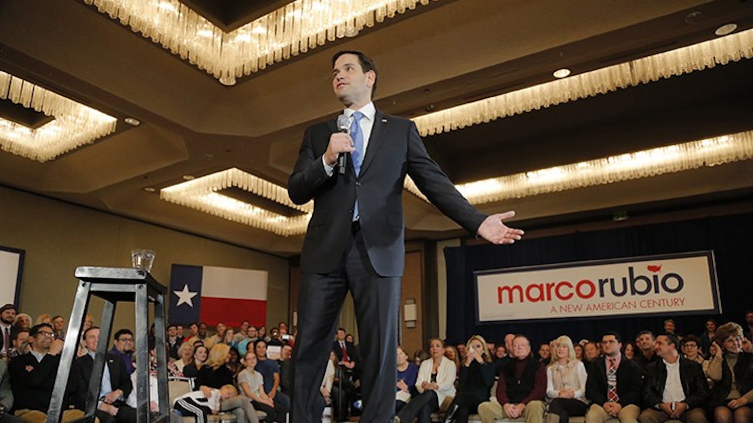 GOP presidential candidate Marco Rubio campaigns in Dallas at the Westin Dallas Park Central Hotel, on Wednesday, Jan. 6, 2016. (Rodger Mallison/Fort Worth Star-Telegram/TNS)