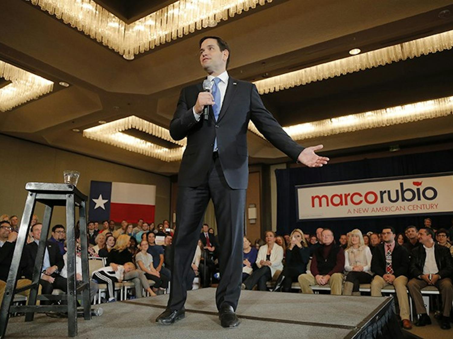 GOP presidential candidate Marco Rubio campaigns in Dallas at the Westin Dallas Park Central Hotel, on Wednesday, Jan. 6, 2016. (Rodger Mallison/Fort Worth Star-Telegram/TNS)