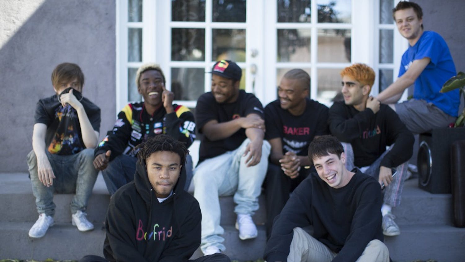Hip-hop collective Brockhampton has ousted member Ameer Vann over allegations of sexual misconduct, according to a statement the group released on Twitter. From front left, Kevin Abstract and Matt Champion; from rear left, bearface, Merlyn Wood, Dom McLennon, Ameer Vann, Romil Hemnani, JOBA. (Myung J. Chun/Los Angeles Times/TNS)