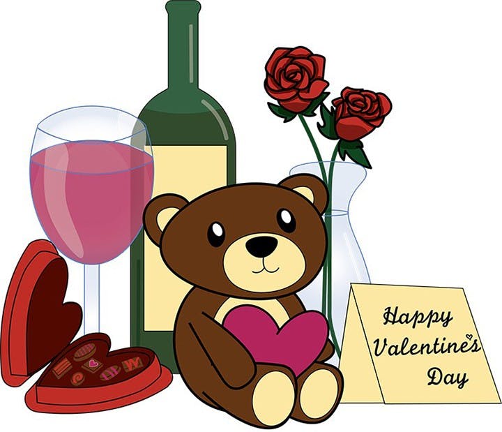 Traditional Valentines day items include stuffed animals, wine, chocolates and flowers. These materialistic items have become a staple of the holiday.&nbsp;