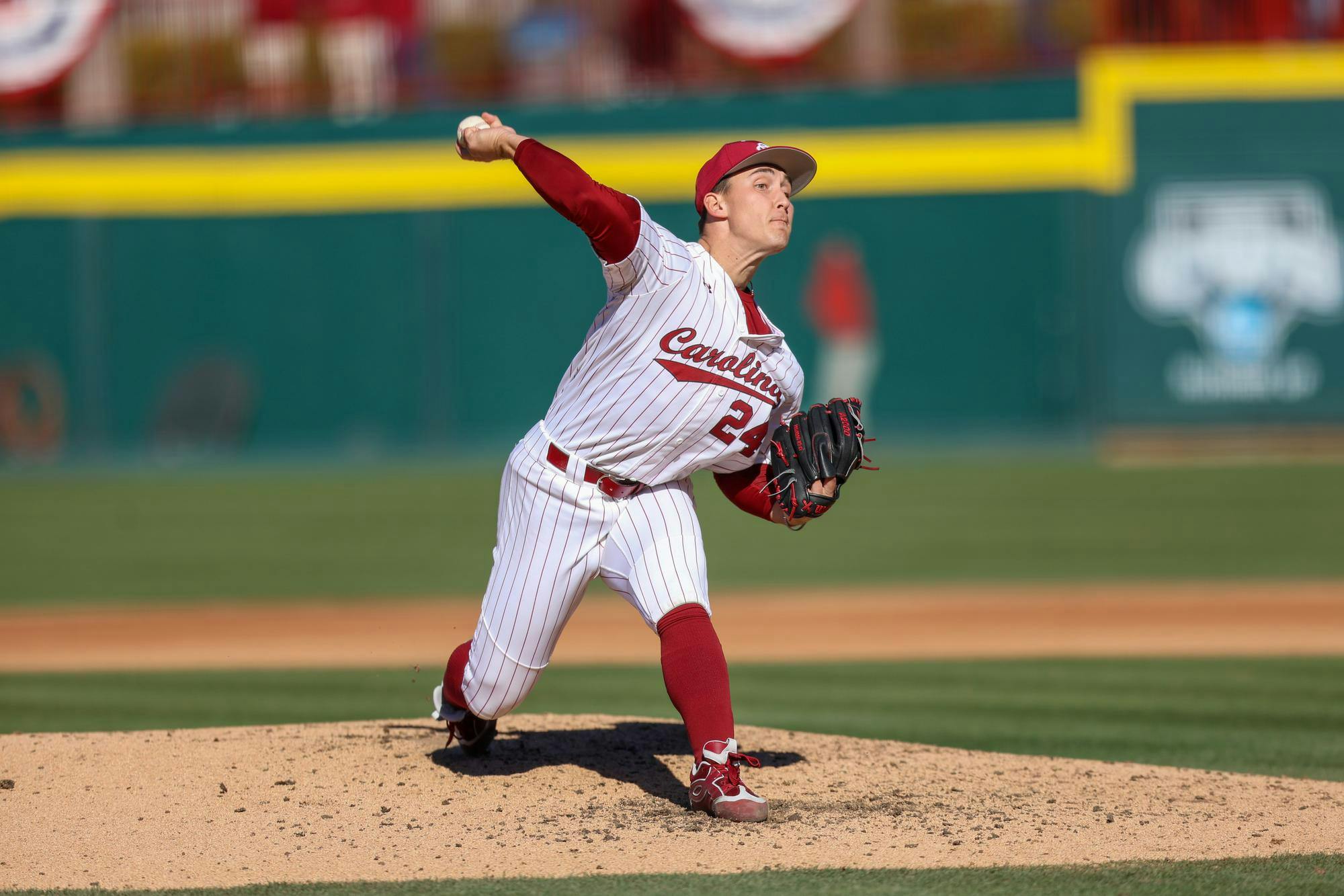 Junior pitcher Josh Gunther throws a pitch during the game against Northern Kentucky on Feb. 13, 2026. Gunther threw seven strikeouts.