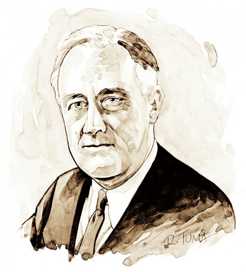 300 dpi Rick Tuma portrait of Franklin Delano Roosevelt, a U.S. president. Chicago Tribune 2013<p>

franklin delano roosevelt franklin roosevelt fdr; krtnational national; krt; krtcampus campus; mctillustration; 01028000; ACE; krtculture culture; krthistory history; 11000000; 11006004; 11006005; 11006006; defense; executive branch; head of state; krtgovernment government; krtpolitics politics; krtuspolitics; national government; POL; tb contributed; krtnamer north america; u.s. us united states; USA; 10011000; FEA; krtfeatures features; krtholiday holiday; krtlifestyle lifestyle; krtpresday president's day presidents; krtwinter winter; LEI; leisure; LIF; public holiday; presidency president; tuma; 2013; krt2013