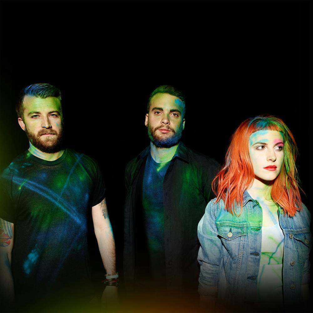 	<p>After losing two members, Hayley Williams (right), Jeremy Davis (left) and Taylor York have released the band’s self-titled album.</p>