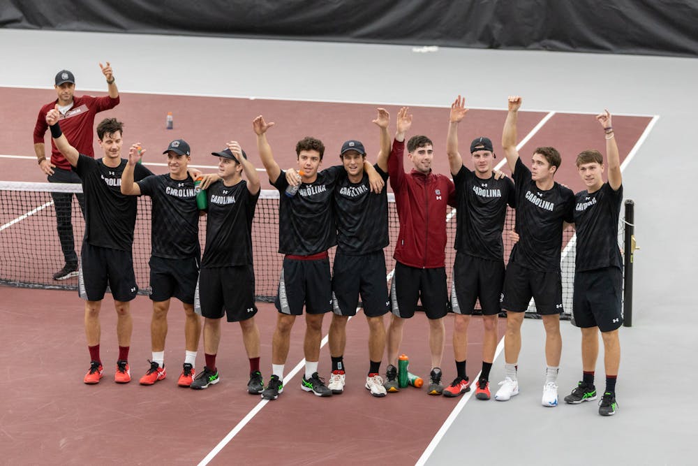 <p>The Gamecocks sign off with the Alma Mater after a massive sweep against the Tigers. The Gamecocks beat the Tigers 7-0. &nbsp;&nbsp;</p>