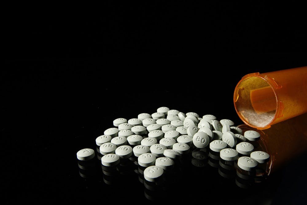 OxyContin 80 mg pills in an August 2013 file image. (Liz O. Baylen/Los Angeles Times/TNS)