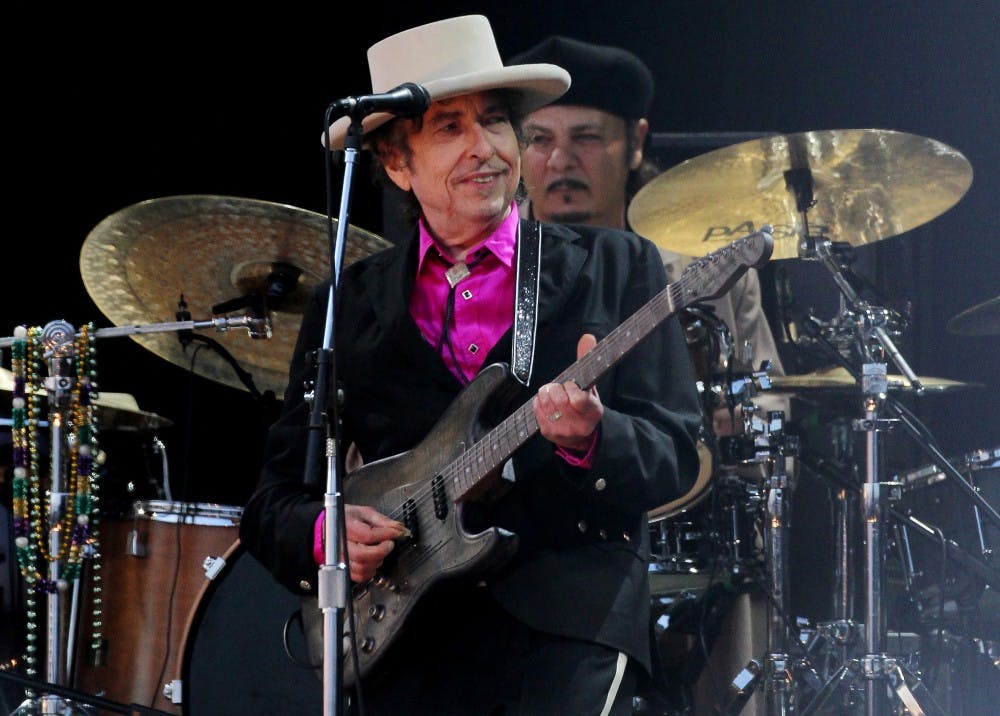 File photo dated 3/7/2010 of American singer Bob Dylan, who has been hailed as "a great poet in the English-speaking tradition" following his surprise win of the Nobel Prize in Literature. (Gareth Fuller/PA Wire/Zuma Press/TNS) 