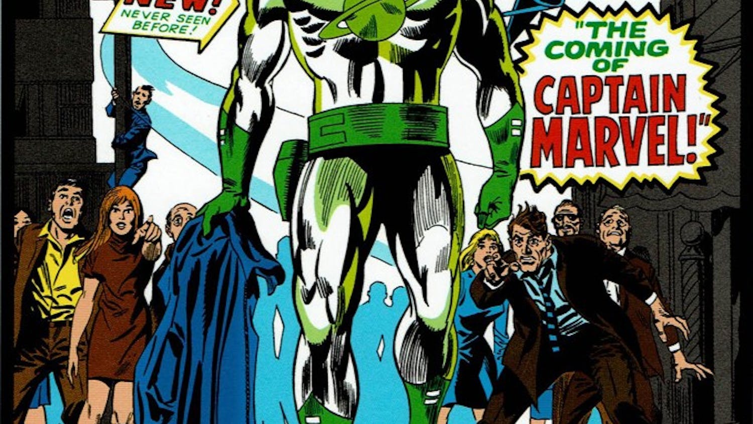 Marvel's first Captain Marvel, Captain Mar-Vell of the Kree, debuted in 1967 in "Marvel Super-Heroes" #12. Cover art by Gene Colan. (Marvel Entertainment Inc./TNS) 