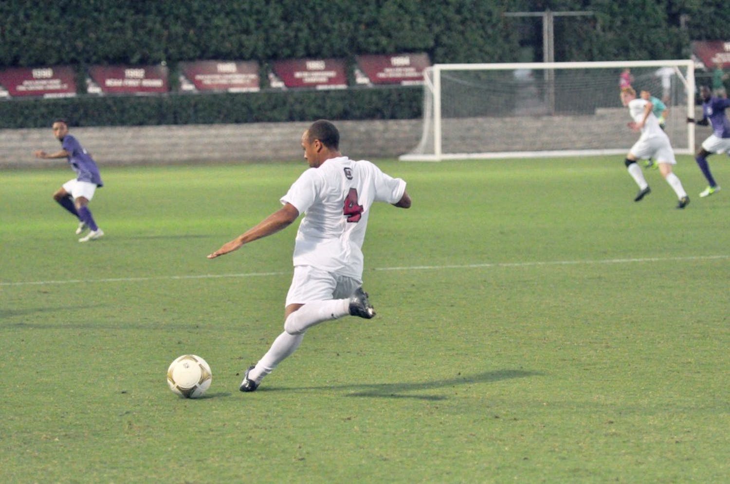 	Freshman Ive Burnett scored the first goal of his career in South Carolina’s last match, netting the Gamecocks’ only score in the team’s 3-1 loss at Coastal Carolina Tuesday.