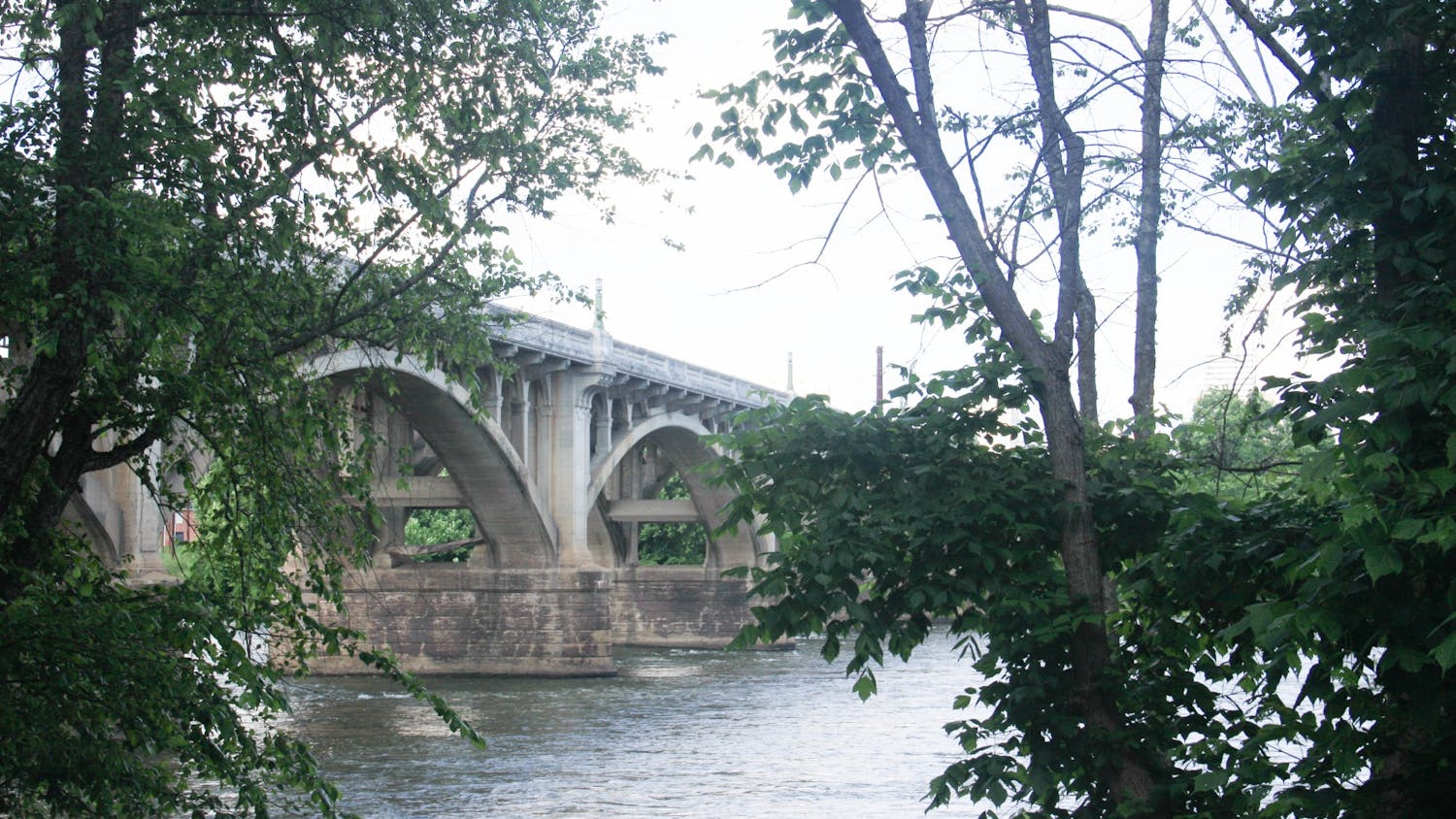 The Gervais Street Bridge crossing the Congaree River on May 27, 2022. The bridge stands right next to West Columbia Riverwalk Park.