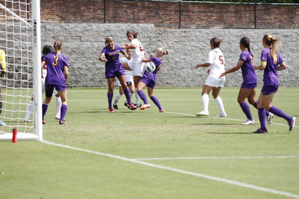 	<p>Junior Taylor Leach (5th from left) was named <span class="caps">SEC</span> Defensive Player of the Week, among other honors.</p>
