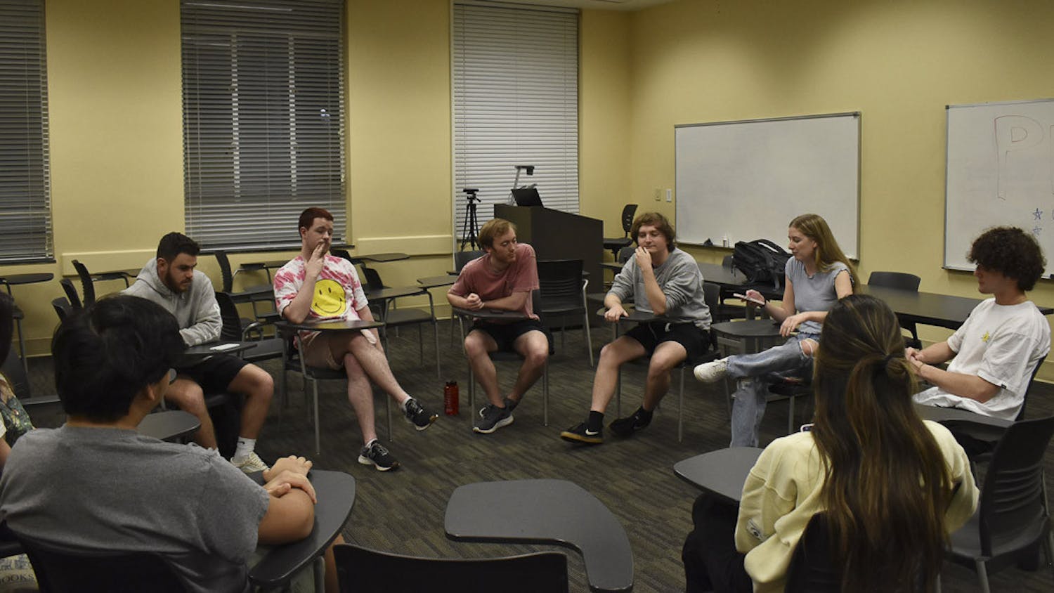 The Carolina Philosophy Club engages in a discussion about social norms on Feb. 21, 2023. The club is open to all USC students and meets on Tuesdays at 7 p.m. in Petigru 213.
