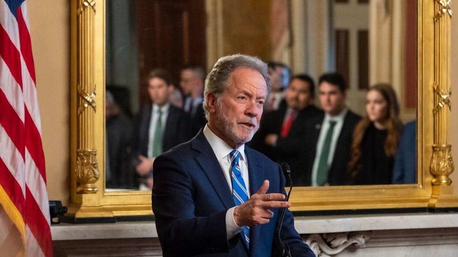 Former South Carolina Gov. David Beasley at the South Carolina Statehouse in Columbia, South Carolina. Beasley joined the  Joseph F. Rice School of Law on March 1 as a faculty professor in the Department of Legal Studies.