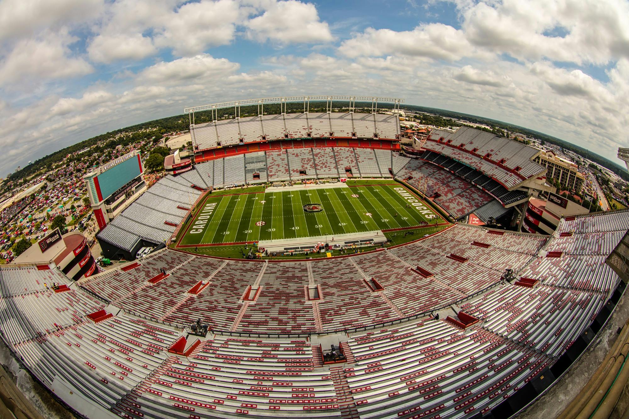 FILE—A wide shot of Williams-Brice Stadium taken with a fisheye lens.