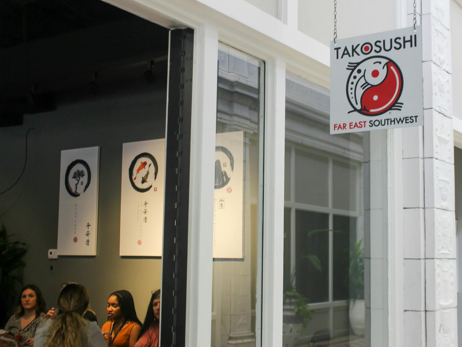 A photo of the outside of TakoSushi on Aug. 18, 2022. After a three-year hiatus, TakoSushi re-opened in late July on Main Street.