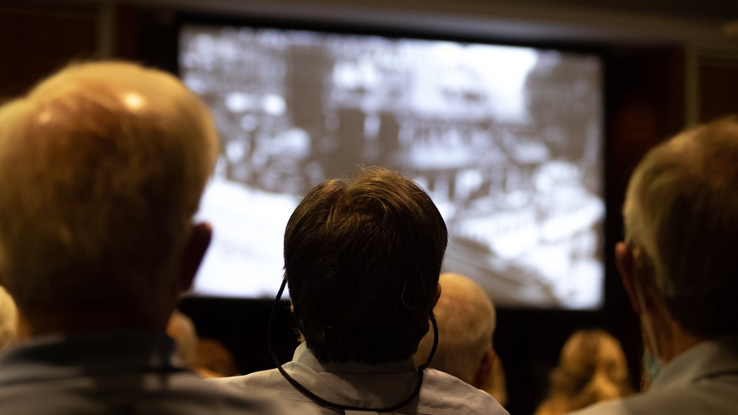 Attendees gather on Sept. 14, 2022 for a special preview a new PBS documentary, The U.S and The Holocaust premiering Sunday, Sept. 18, 2022. The viewing took place following a brief welcome by Assistant General Manager of South Carolina ETV Dr, Stephanie Cook. 