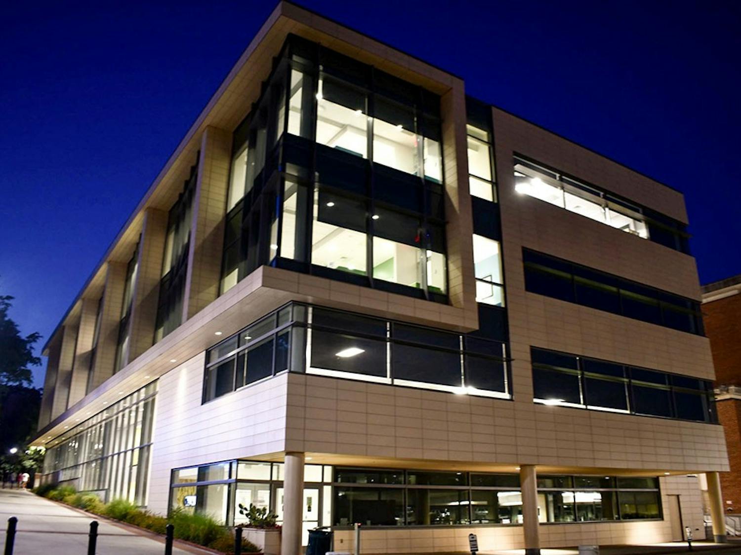 The outside of the Center for Health and Well-Being, located in the center of campus. The university now subsidizes the health insurance of graduate students, which was implemented in the fall 2021 semester. 