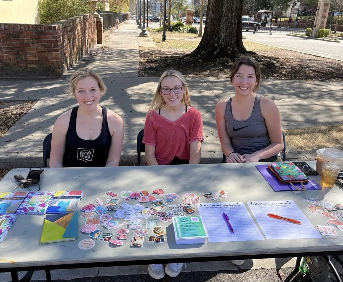 Reclaim Carolina members tabled at the 16th Annual Mayor’s Walk Against Domestic Violence on Oct 29, 2022. Participation in these events give Reclaim Carolina the opportunity to elevate their voices on and off campus.