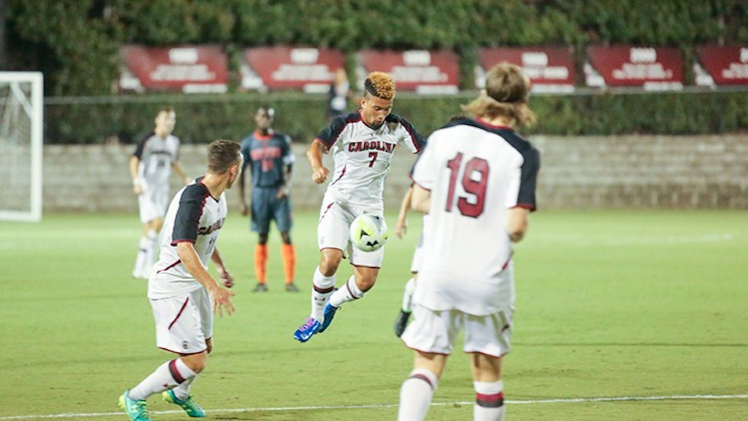 Redshirt senior Asa Kryst started the scoring for the Gamecocks in the 89th second for one of the three goals in the win against Old Dominion.