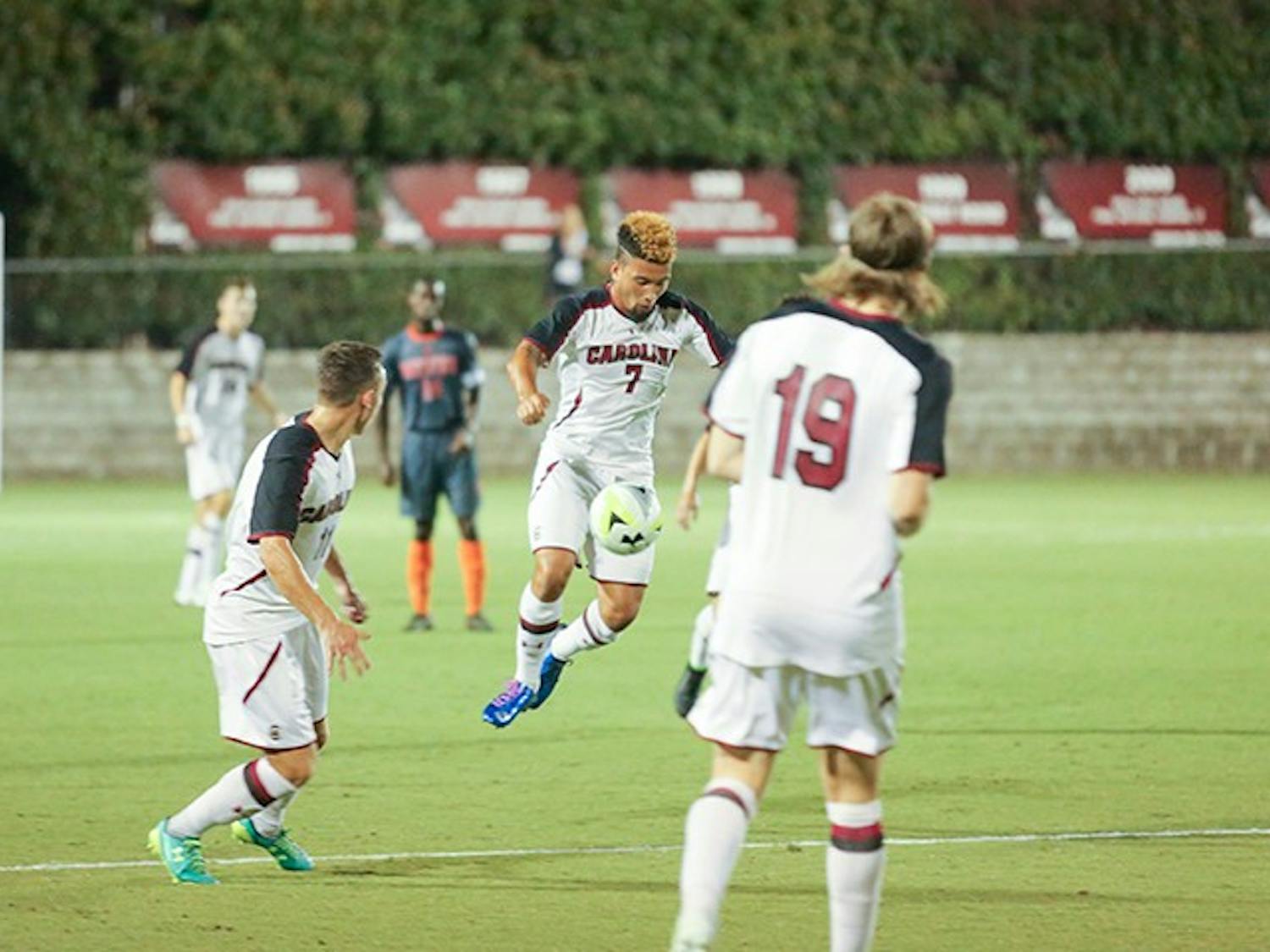 Redshirt senior Asa Kryst started the scoring for the Gamecocks in the 89th second for one of the three goals in the win against Old Dominion.