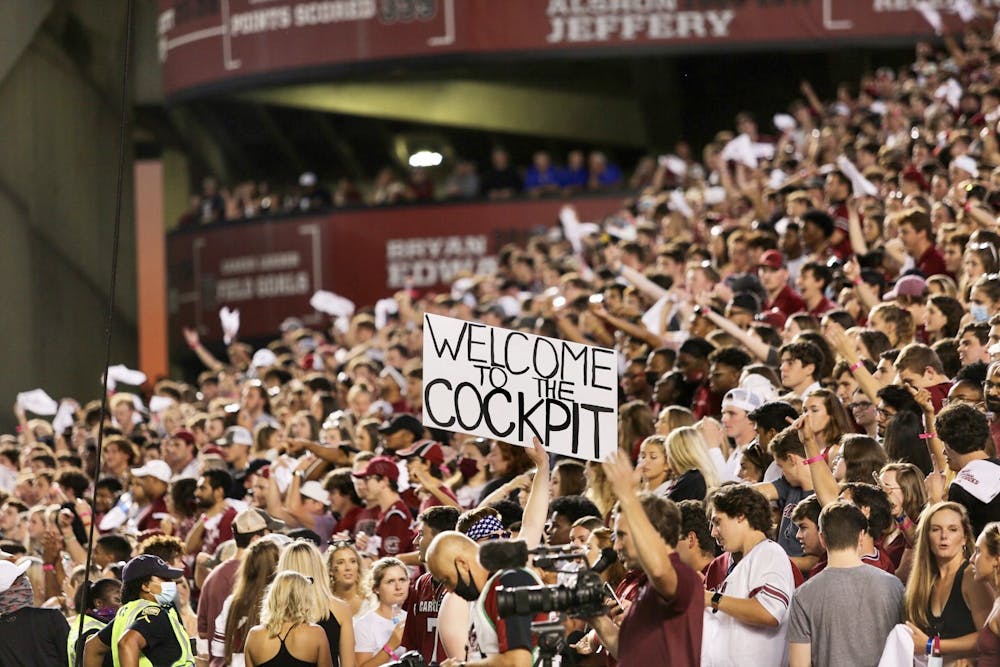 The Gamecock student section, is now called the “Cockpit”. The term was coined this year. 