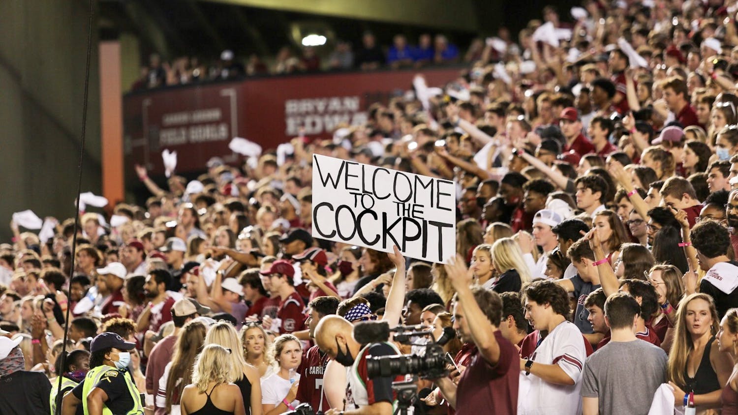 The Gamecock student section, is now called the “Cockpit”. The term was coined this year.