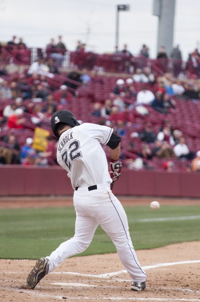 Schrock had his best season this year, improving all his statistics from last season. 