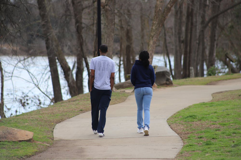<p>The Riverwalk Park is open to the public and is the perfect way to relieve stress. Students can go for a walk, jog or just sit on a bench and breathe.&nbsp;</p>
