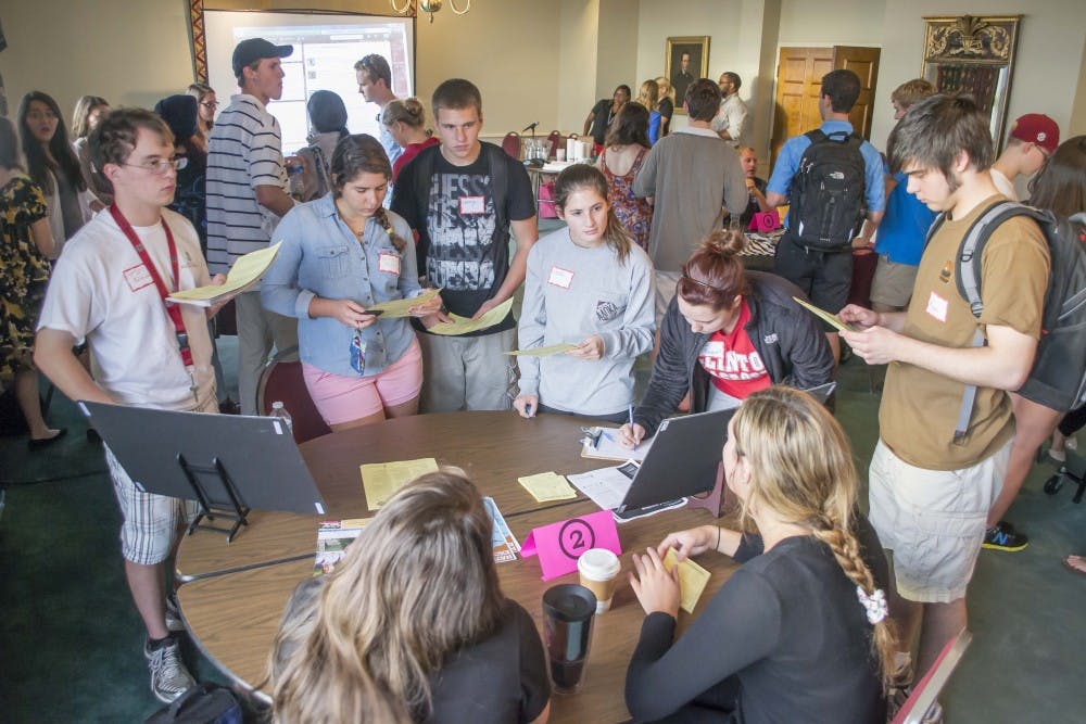 	<p>Organizations present information to students about their services to encourage them to get involved on campus.</p>
