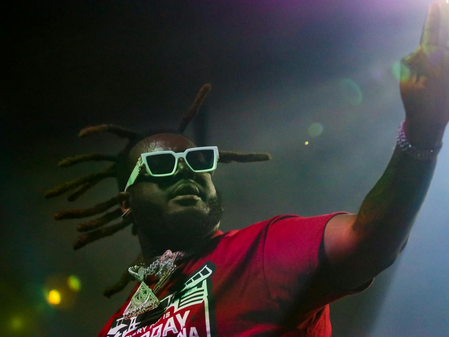 T-Pain performing at Cockstock on Oct. 21, 2022. He performed hits like “Bartender” to the sold out crowd at Colonial Life Arena.