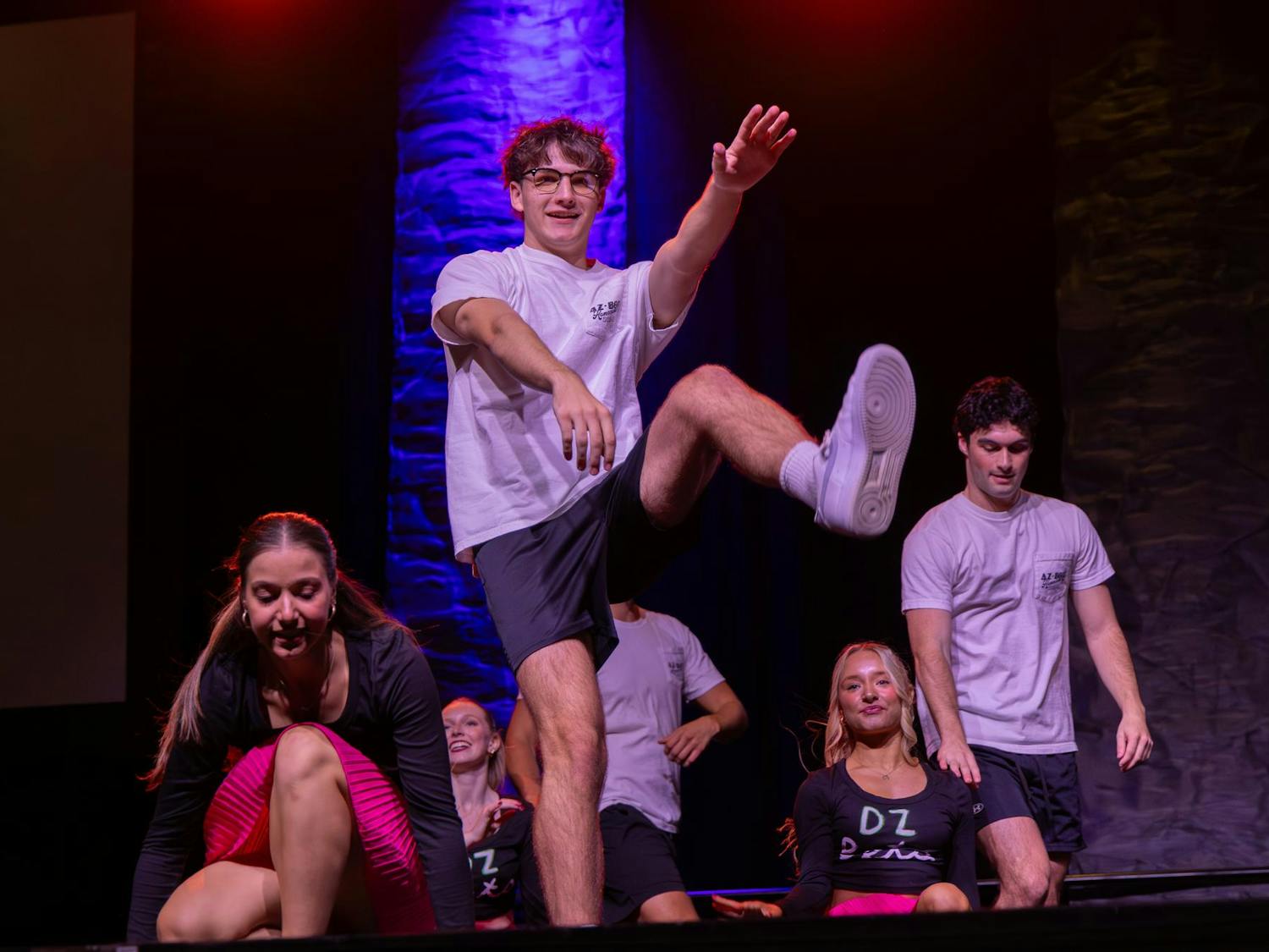 A member of Beta Theta Pi performs on stage at the Spurs & Struts competition on Oct. 22, 2025 at the Columbia Metropolitan Convention Center. The annual dance competition features different greek organizations and clubs from around campus.