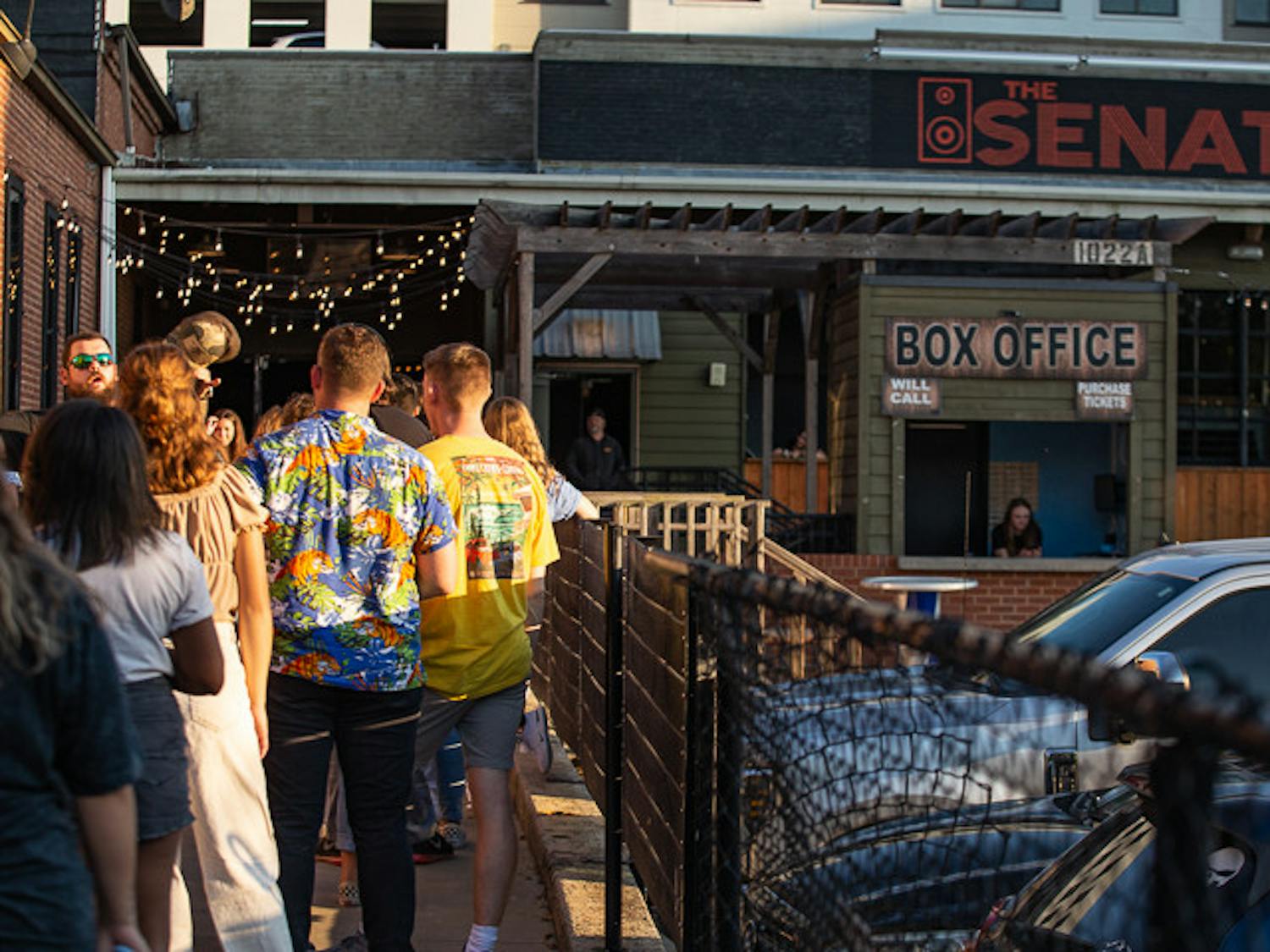 FILE—Fans wait anxiously in line to get inside The Senate's doors on Sept. 15, 2022. The Band CAMINO performed at the venue with Knox.