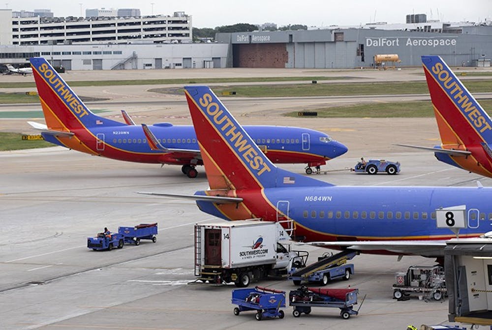 Southwest Airlines is ready to celebrate its first minute of freedom from the Wright Amendment at Dallas Love Field, even though it&apos;s a year away. The Dallas-based airline is unveiling a countdown clock today at its headquarters, reminding employees, passengers and North Texans that starting on Oct. 13, 2014, it will be able to fly nonstop anywhere in the U.S. from its Love Field home. (Joyce Marshall/Fort Worth Star-Telegram/MCT)