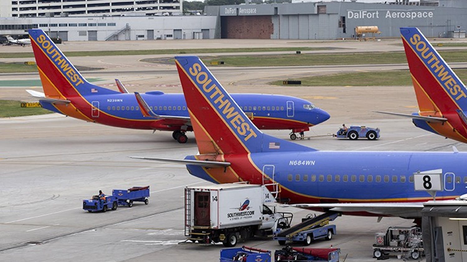 Southwest Airlines is ready to celebrate its first minute of freedom from the Wright Amendment at Dallas Love Field, even though it's a year away. The Dallas-based airline is unveiling a countdown clock today at its headquarters, reminding employees, passengers and North Texans that starting on Oct. 13, 2014, it will be able to fly nonstop anywhere in the U.S. from its Love Field home. (Joyce Marshall/Fort Worth Star-Telegram/MCT)