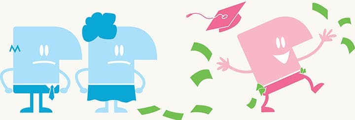 300 dpi Michael Rice illustration related to how teens spend high school graduation gift money. (Minneapolis Star Tribune/MCT)