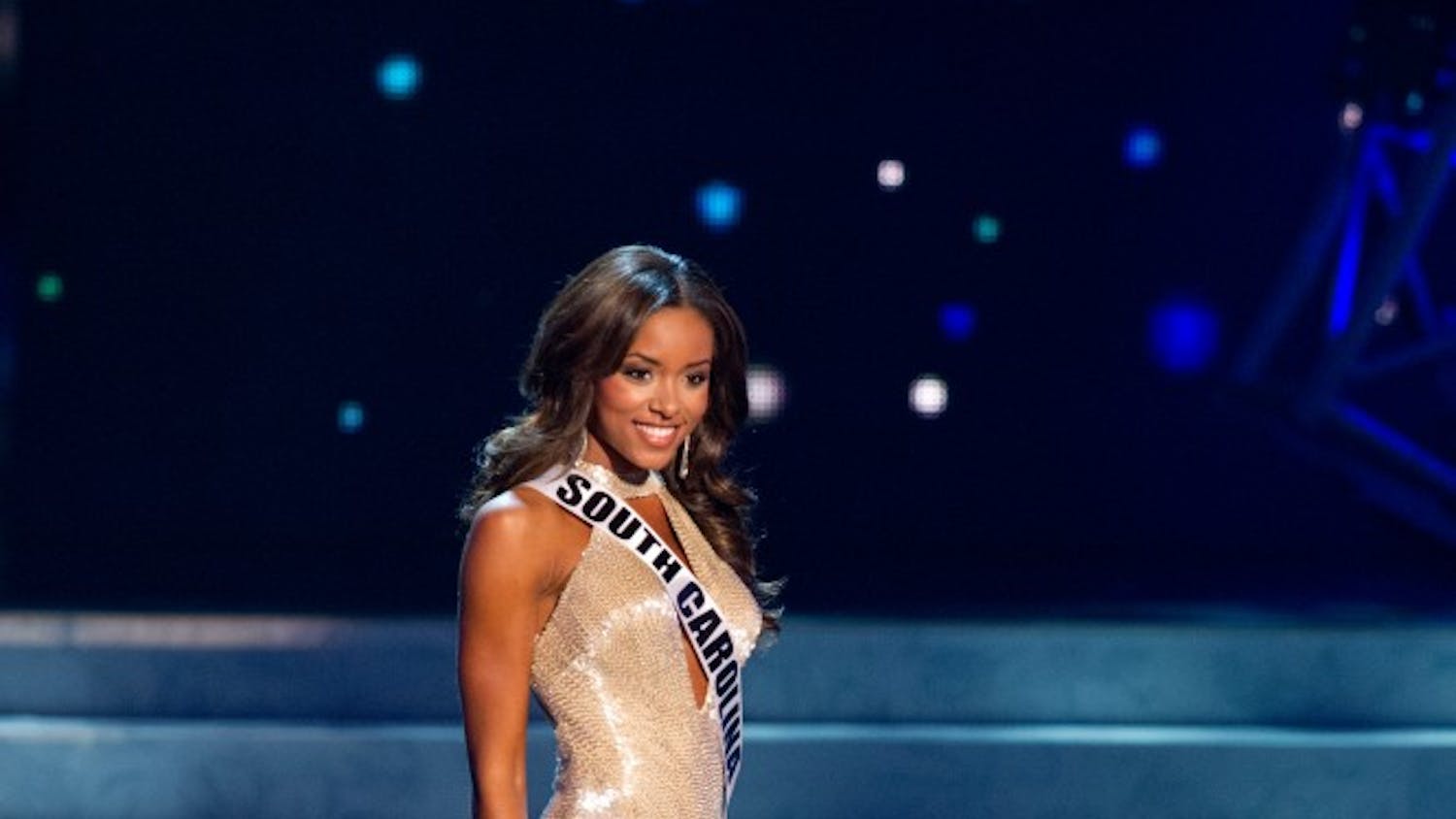 Miss South Carolina USA 2013, Megan Pinckney, competes in her evening gown during the 2013 MISS USA Competition Preliminary Show at PH Live in Las Vegas, Nevada on Wednesday June 12, 2013. She will compete for the title of Miss USA 2013 and the coveted Miss USA Diamond Nexus Crown LIVE on NBC starting at 9:00 PM ET on June 16th, 2013 from PH Live.
HO/Miss Universe Organization L.P., LLLP.