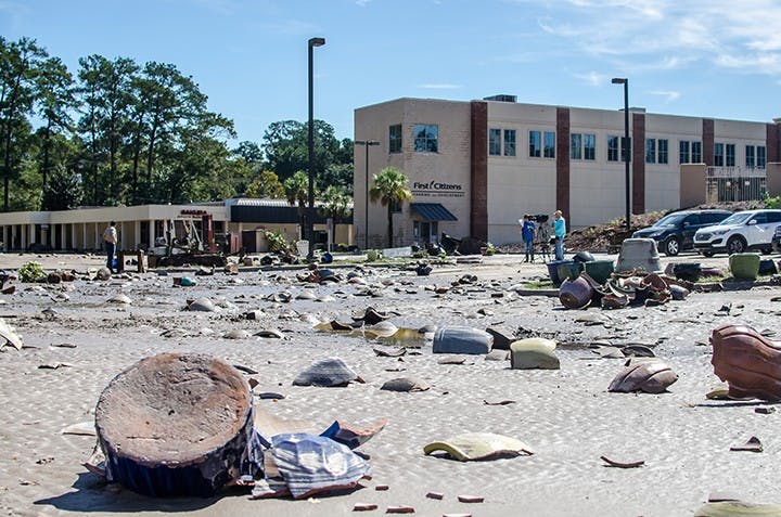 Damage in Forest Acres on October 6.