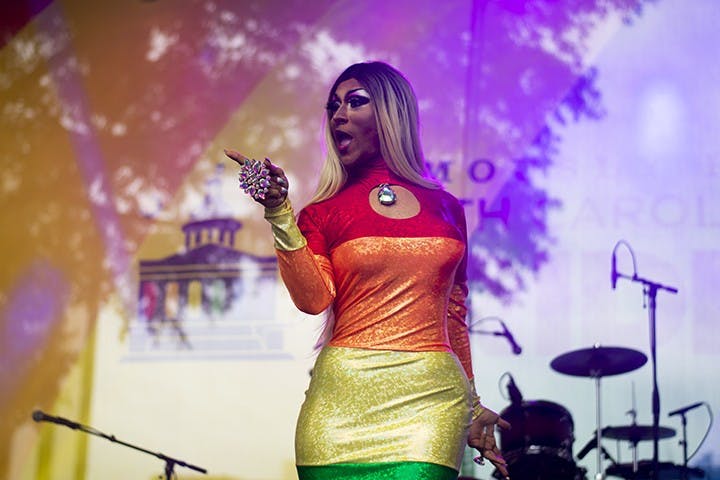 Local drag queen Princess Mocha performs at the Famously Hot South Carolina Pride Festival on Oct. 5th.